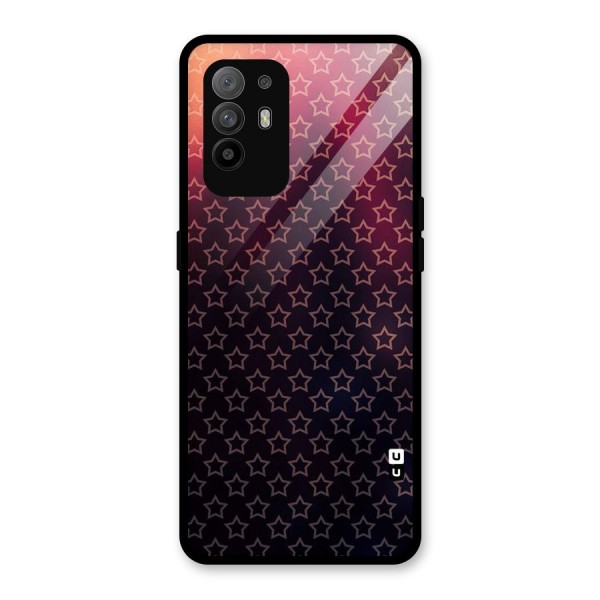Ombre Stars Glass Back Case for Oppo F19 Pro Plus 5G