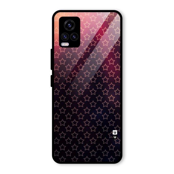 Ombre Stars Glass Back Case for Vivo V20