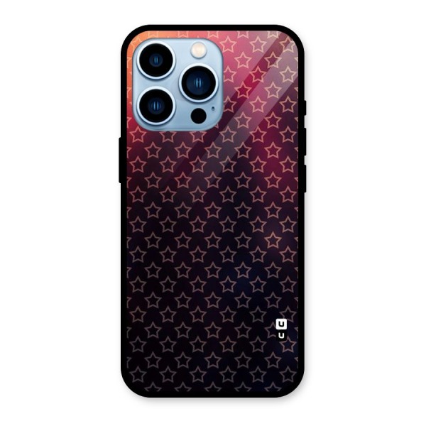 Ombre Stars Glass Back Case for iPhone 13 Pro