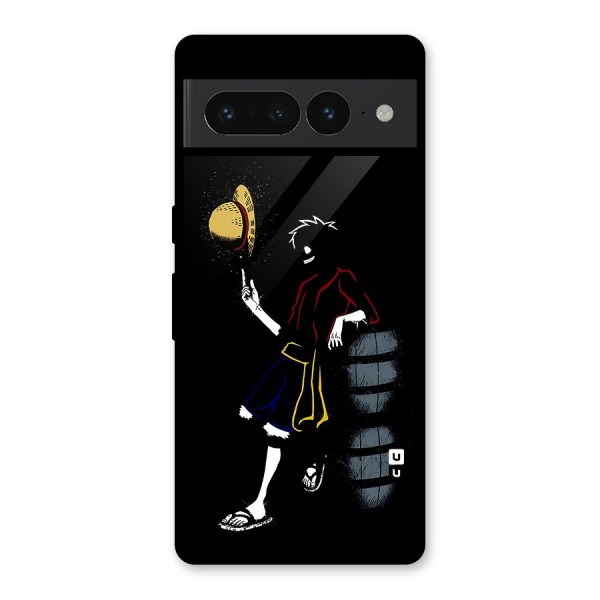 One Piece Luffy Style Glass Back Case for Google Pixel 7 Pro