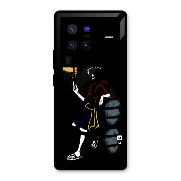 One Piece Luffy Style Glass Back Case for Vivo X80 Pro