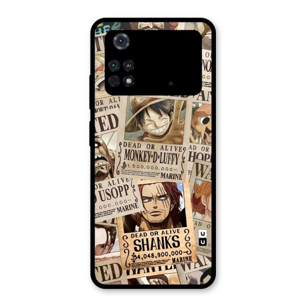 One Piece Most Wanted Glass Back Case for Poco M4 Pro 4G