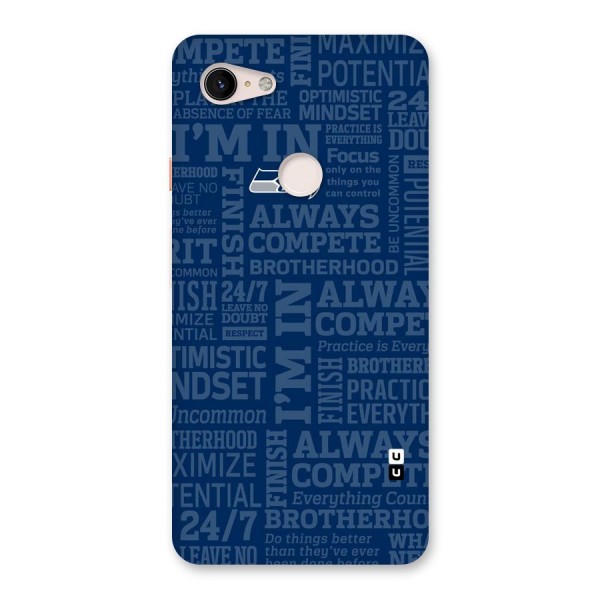 Optimistic Blue Back Case for Google Pixel 3 XL