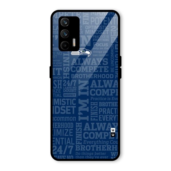 Optimistic Blue Glass Back Case for Realme X7 Max