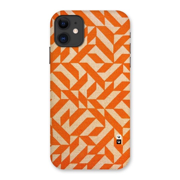 Orange Beige Pattern Back Case for iPhone 11