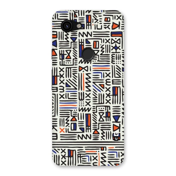 Orange Blue Number Back Case for Google Pixel 3a