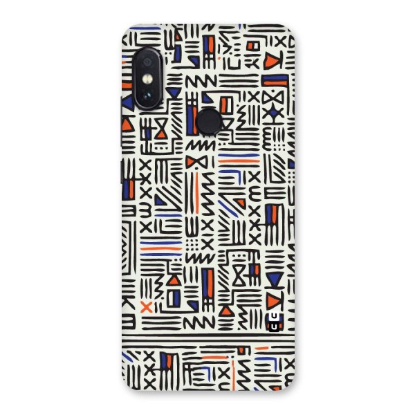 Orange Blue Number Back Case for Redmi Note 5 Pro