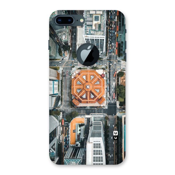 Orange Dome Back Case for iPhone 7 Plus Logo Cut