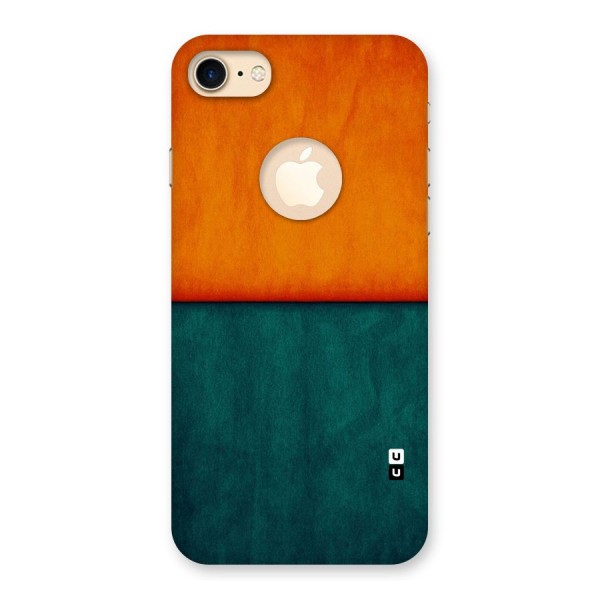 Orange Green Shade Back Case for iPhone 7 Logo Cut