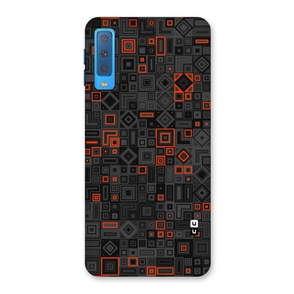 Orange Shapes Abstract Back Case for Galaxy A7 (2018)