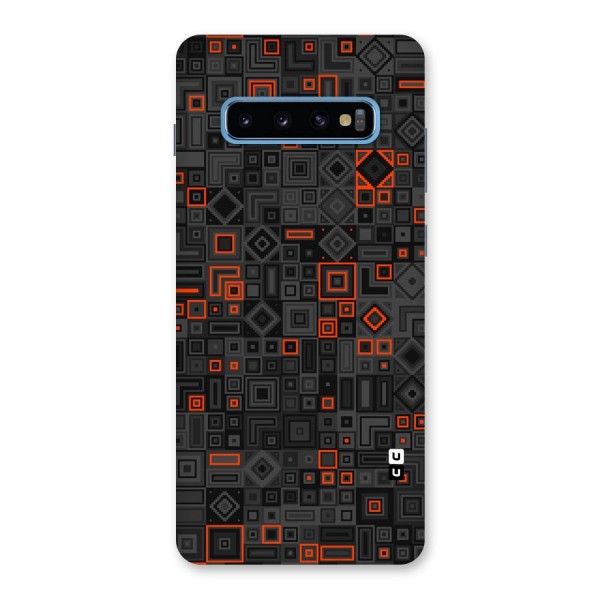 Orange Shapes Abstract Back Case for Galaxy S10 Plus