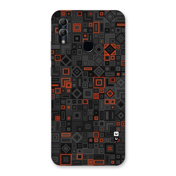 Orange Shapes Abstract Back Case for Honor 10 Lite