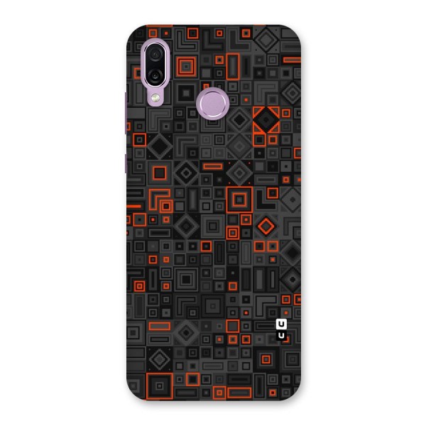 Orange Shapes Abstract Back Case for Honor Play
