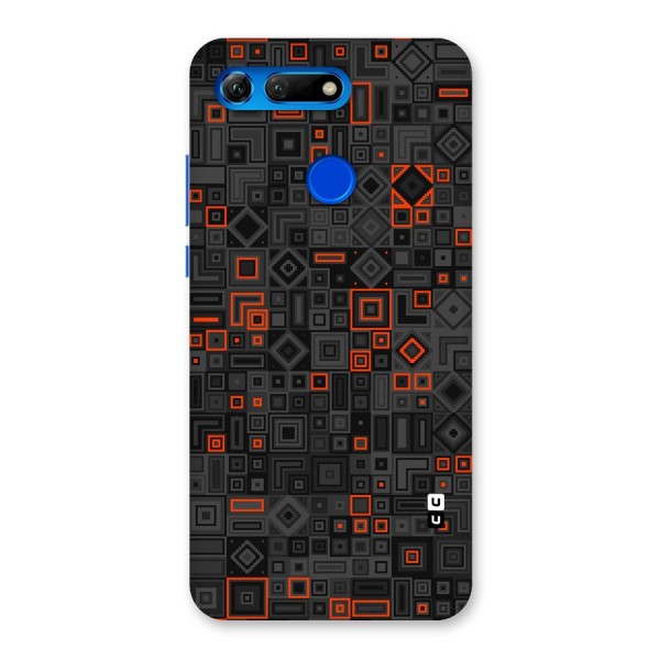 Orange Shapes Abstract Back Case for Honor View 20