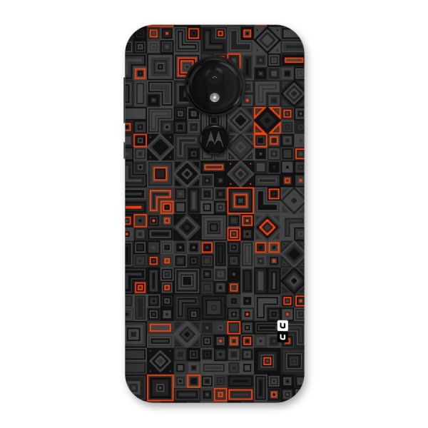 Orange Shapes Abstract Back Case for Moto G7 Power