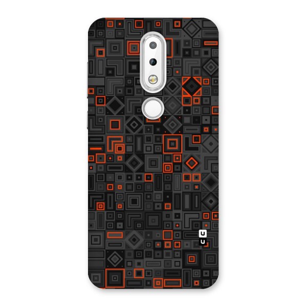 Orange Shapes Abstract Back Case for Nokia 6.1 Plus