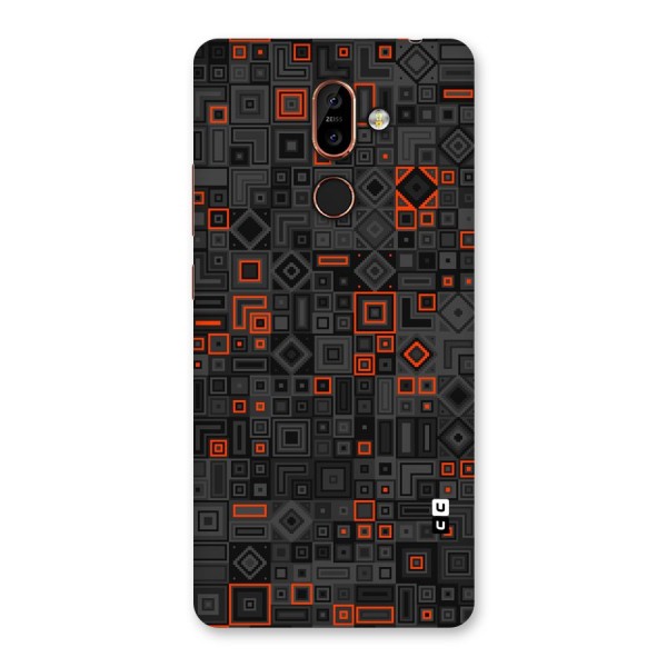 Orange Shapes Abstract Back Case for Nokia 7 Plus