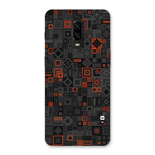 Orange Shapes Abstract Back Case for OnePlus 6T