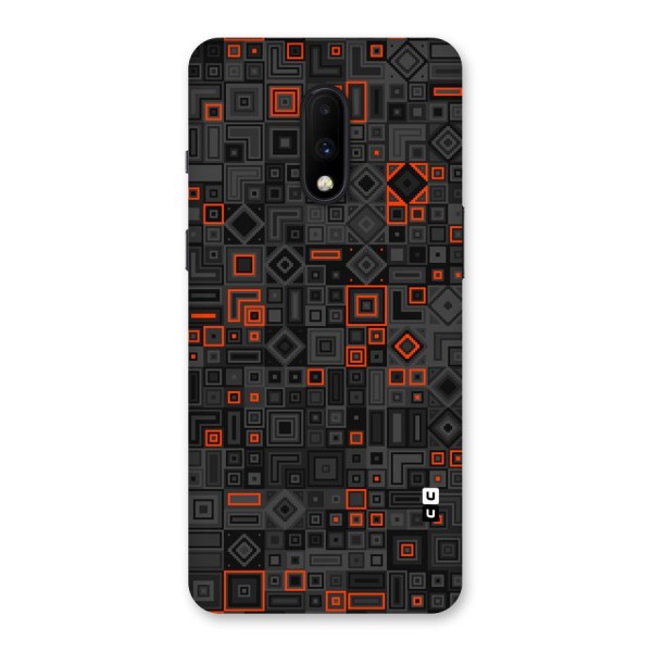 Orange Shapes Abstract Back Case for OnePlus 7