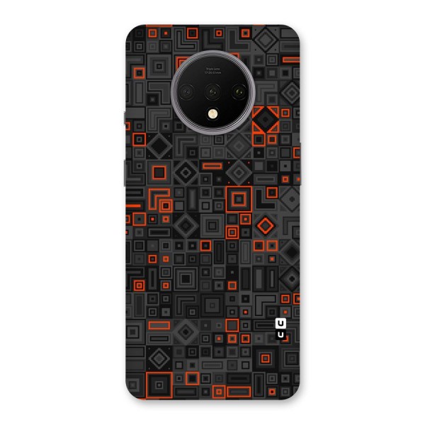 Orange Shapes Abstract Back Case for OnePlus 7T