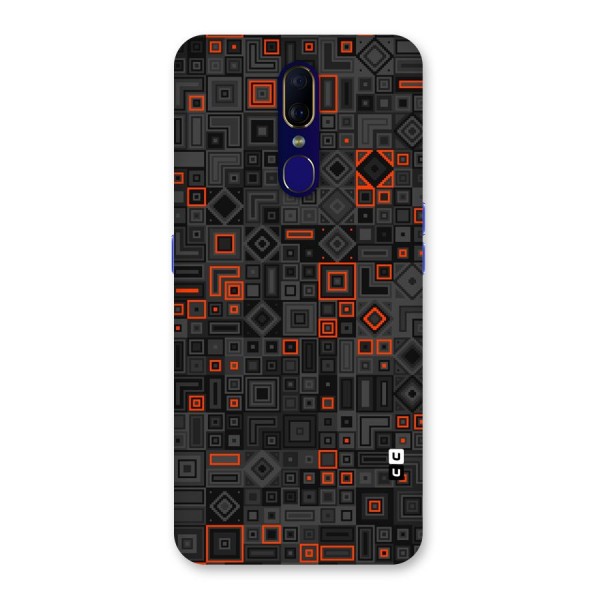 Orange Shapes Abstract Back Case for Oppo A9