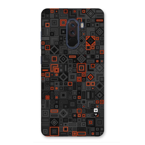 Orange Shapes Abstract Back Case for Poco F1