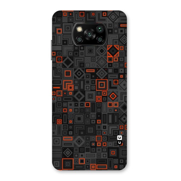 Orange Shapes Abstract Back Case for Poco X3