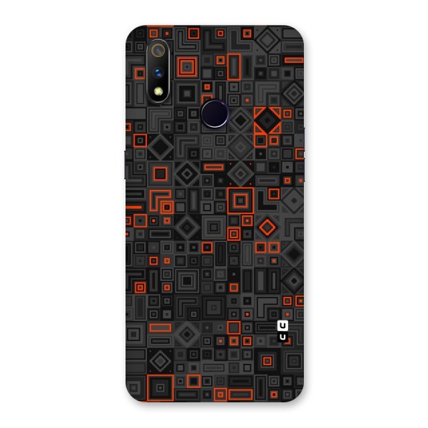 Orange Shapes Abstract Back Case for Realme 3 Pro