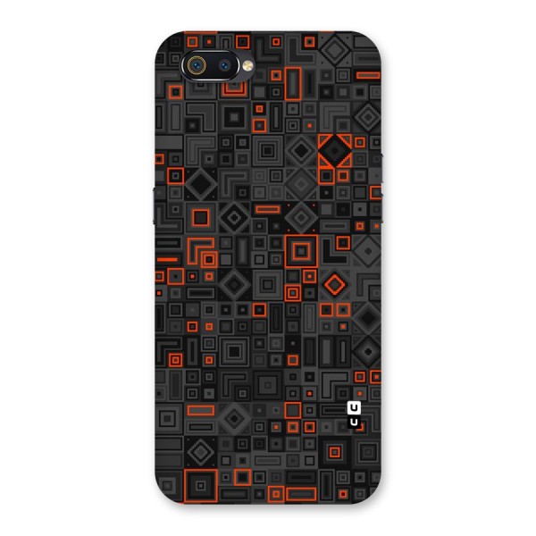 Orange Shapes Abstract Back Case for Realme C2