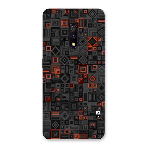 Orange Shapes Abstract Back Case for Realme X