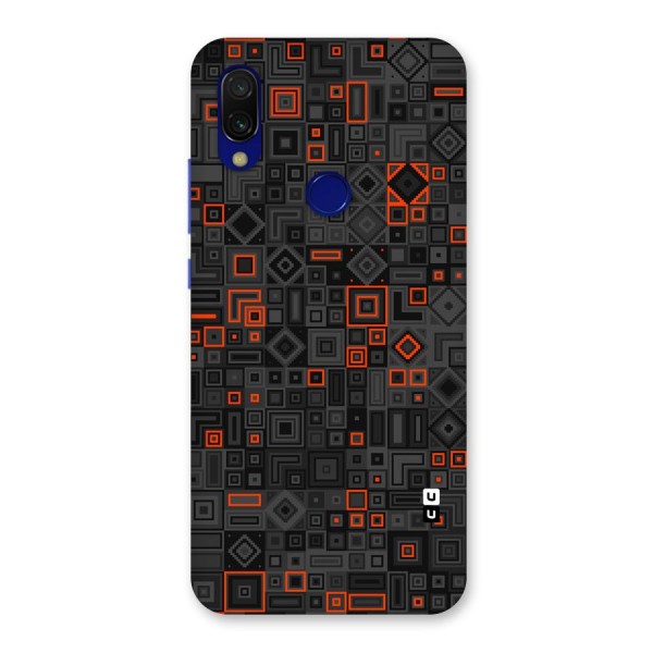 Orange Shapes Abstract Back Case for Redmi 7