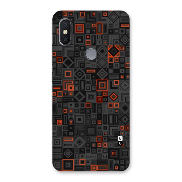 Orange Shapes Abstract Back Case for Redmi Y2