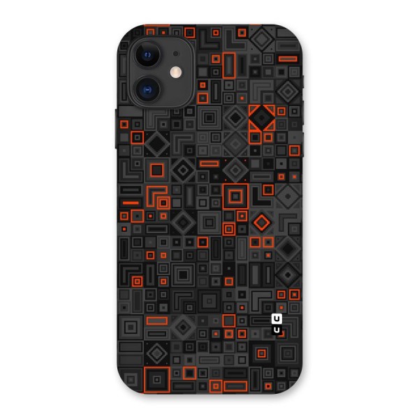 Orange Shapes Abstract Back Case for iPhone 11