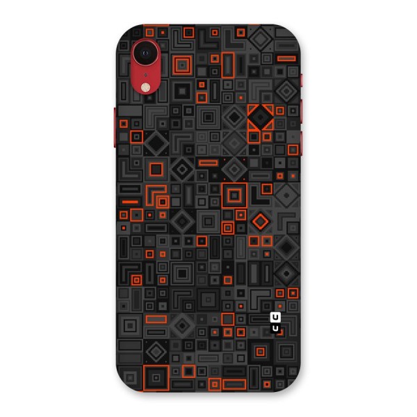 Orange Shapes Abstract Back Case for iPhone XR