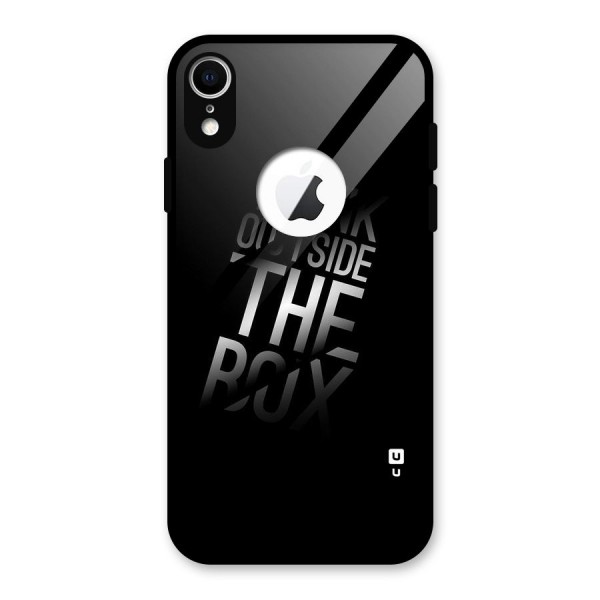 Outside The Box Glass Back Case for iPhone XR Logo Cut