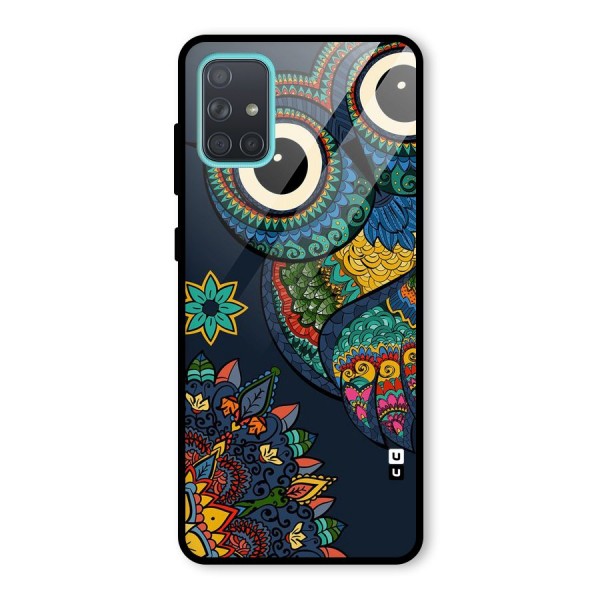 Owl Eyes Glass Back Case for Galaxy A71