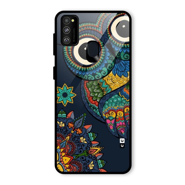 Owl Eyes Glass Back Case for Galaxy M30s