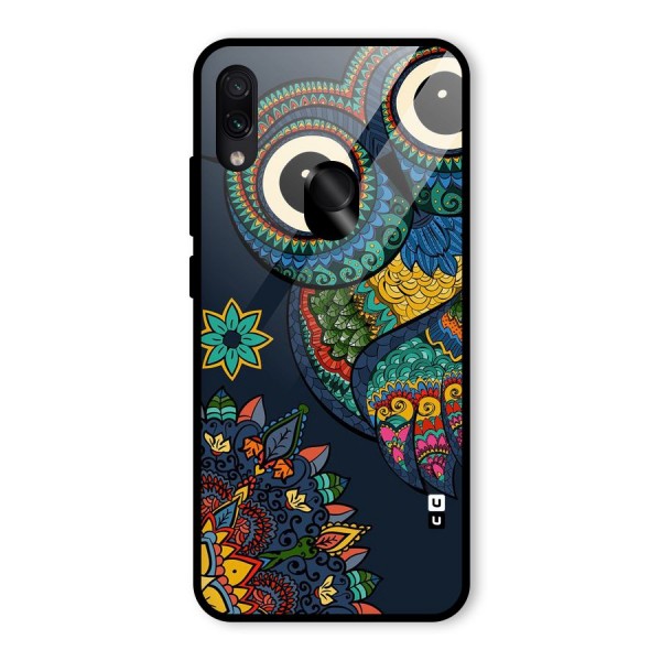 Owl Eyes Glass Back Case for Redmi Note 7 Pro