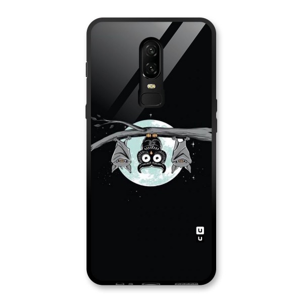 Owl Hanging Glass Back Case for OnePlus 6