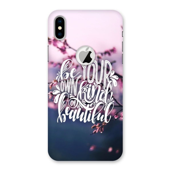 Own Kind of Beautiful Back Case for iPhone X Logo Cut