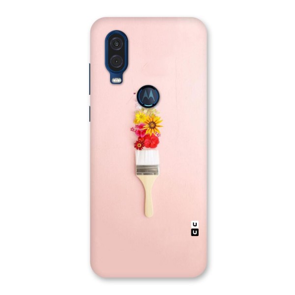 Painted Flowers Back Case for Motorola One Vision