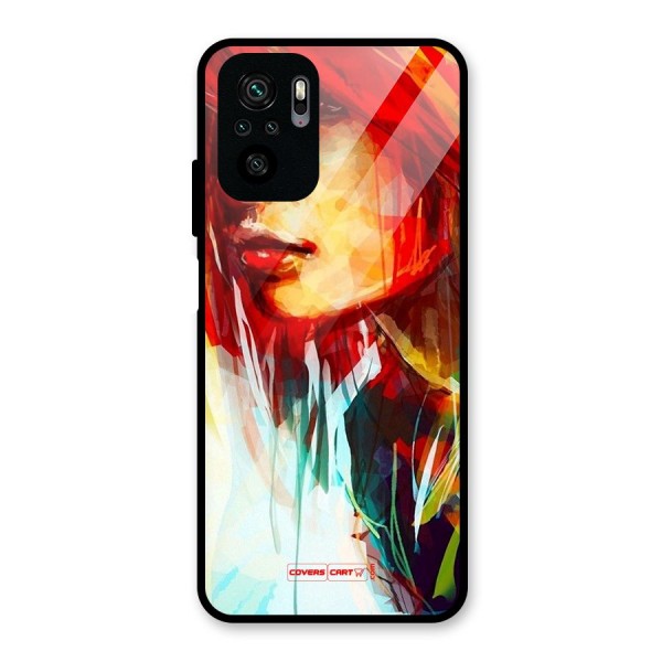 Painted Girl Glass Back Case for Redmi Note 10S