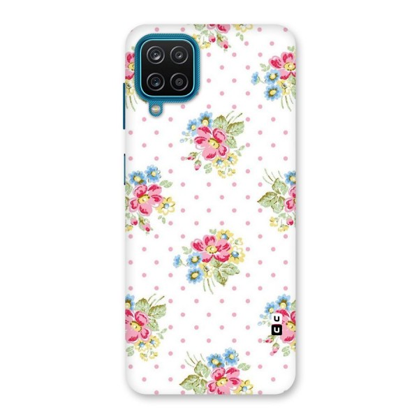 Painted Polka Floral Back Case for Galaxy F12