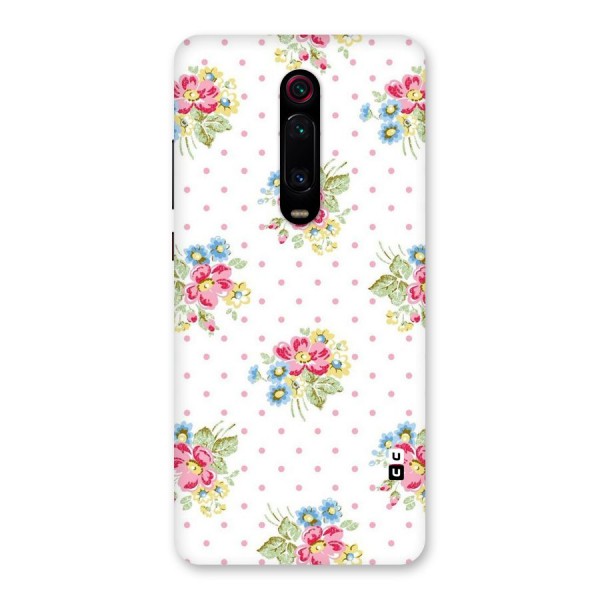 Painted Polka Floral Back Case for Redmi K20 Pro