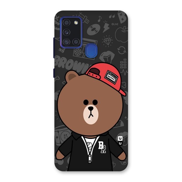 Panda Brown Back Case for Galaxy A21s