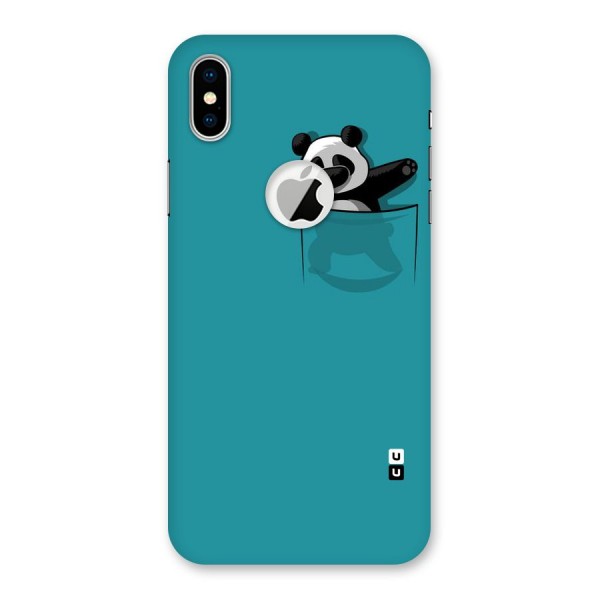 Panda Dabbing Away Back Case for iPhone XS Logo Cut