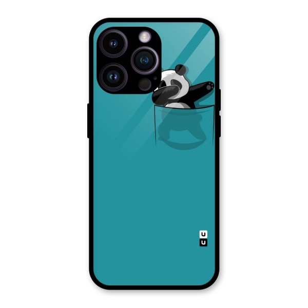 Panda Dabbing Away Glass Back Case for iPhone 14 Pro Max