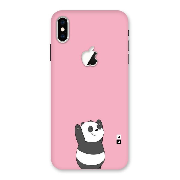 Panda Handsup Back Case for iPhone XS Max Apple Cut