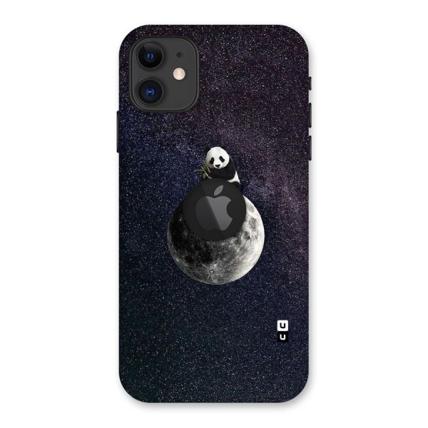Panda Space Back Case for iPhone 11 Logo Cut