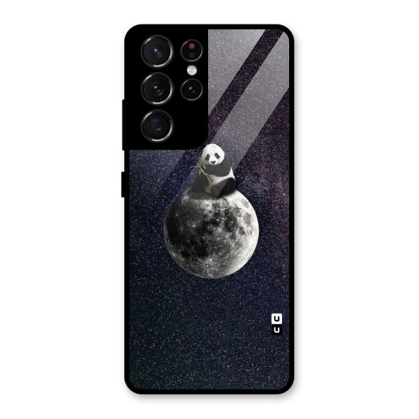 Panda Space Glass Back Case for Galaxy S21 Ultra 5G